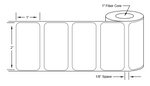 Direct Thermal Paper Label - 1 Label Across, 2" x 1" - LA-DT181-1A1C