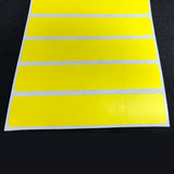 White Thermal Transfer Paper with Yellow Adhesive (Two Label Sets) - 0.96875" x 0.75" and 3" x 0.75" - LA-TP127B1A1C-Y